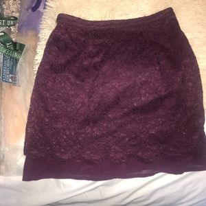 Purple lace skirt